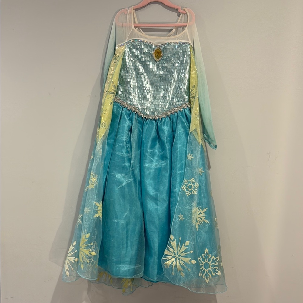 Disney Elsa Blue & Aqua Sparkle Snowflake Princess Costume